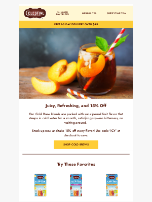 Celestial Seasonings - 15% off bold fruit flavor. No kettle needed.