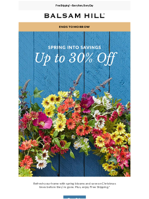 Balsam Hill - Don't Miss Out on Springtime Savings