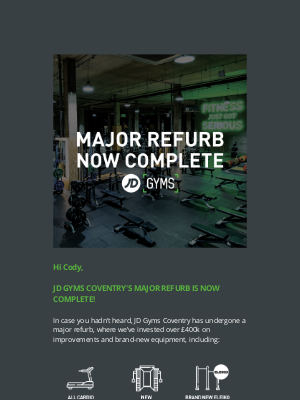 JD Gyms - Our major refurb is now complete! Check out this AMAZING video walkthrough...