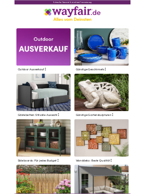 Wayfair (Germany) - Outdoor-Ausverkauf | Jetzt shoppen →