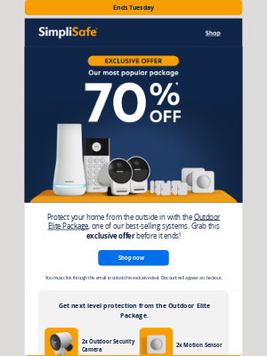SimpliSafe - Jump into fall with an exclusive offer