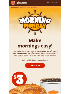 Your fave breakfast deal—Morning Monday 🥐😋