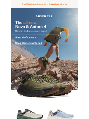 Merrell - NEW: Nova & Antora 4 Available Now!