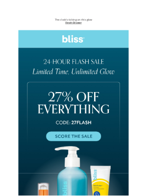 24 hours. 27% off. You in? ⏰