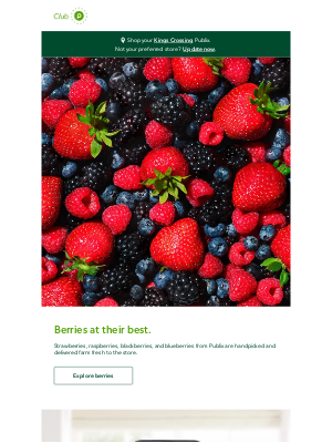 Publix Super Markets - Our berries are picked at peak ripeness