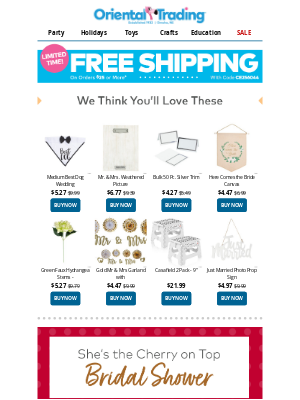 Oriental Trading Company - Celebrate Free Shipping Before It's Too Late! ⏳
