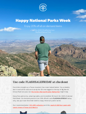 Cotton Bureau - Flash Sale: National Park Week