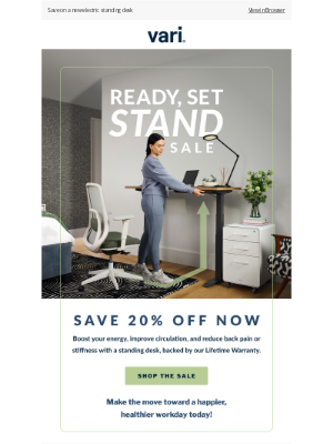 VARIDESK - 💰20% Off Electric Standing Desks💰