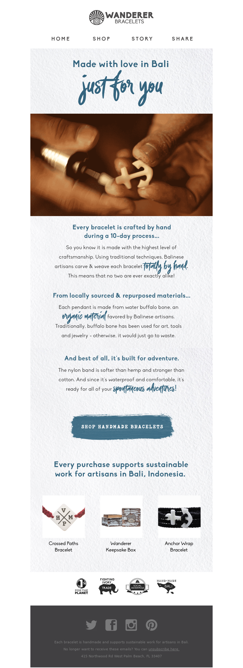 onboarding campaign example that educates about the brand