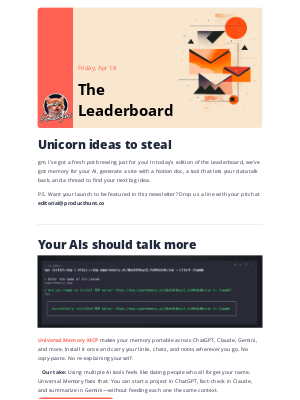 Product Hunt - 😸 Steal this idea