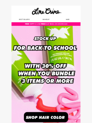 Lime Crime - 🎒 Back to School? Gear Up with Unicorn Hair 🌈