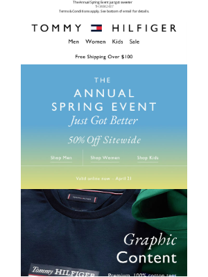 Tommy Hilfiger - IT GETS BETTER | Now 50% off sitewide