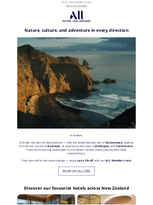 Accor Hotels - Take a look at something amazing with ALL - the possibilities are limitless in New Zealand... 👀