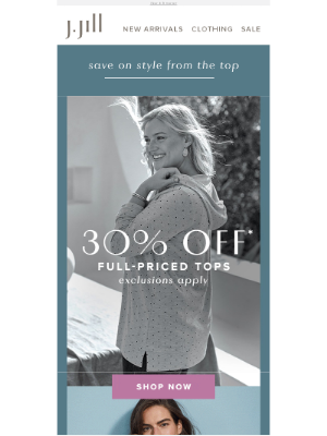 J. Jill - 30% OFF full-priced tops—grab your favorites!