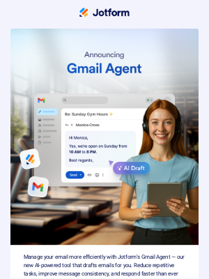 JotForm - Announcing Gmail Agent