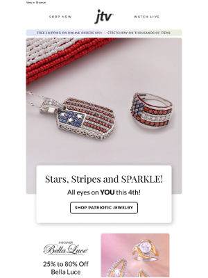 Jewelry Television - Stars, Stripes and Savings just for you!