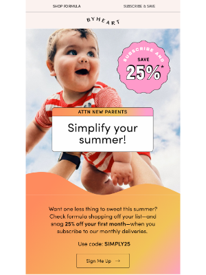 ByHeart - Subscribe, save, and sweat a little less this summer
