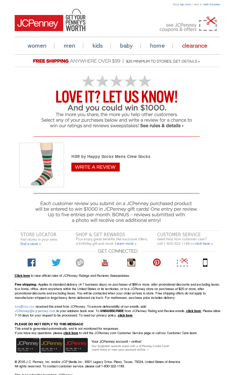 JCPenney - Tell Us About Your Recent jcp.com Purchase and Win!