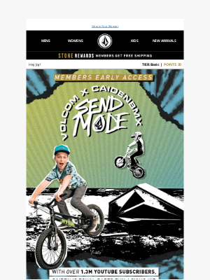 Volcom - Volcom x CaidenBMX Collection - Members get first grabs!