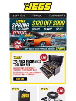 JEGS Performance - Spring Sell-A-Thon: Extended For 24H!