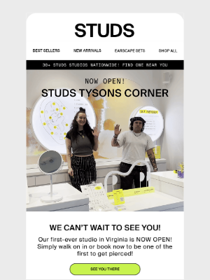 Studs - NOW OPEN: STUDS Tysons Corner 💖