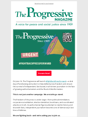 Progressive - Join the Fight for Truth: #FightBackPressForward