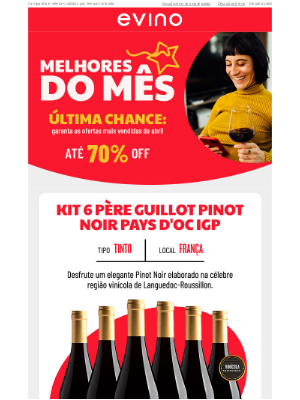 Evino (Brazil) - Melhores do Mês ATÉ 70% OFF