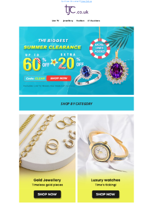The Jewellery Channel (United Kingdom) - ⚡ Afternoon Surprise: Up to 60% OFF + an Extra Treat Inside!