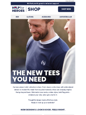 Help For Heroes - NEW COLLECTION: Tee-rific new arrivals 👚
