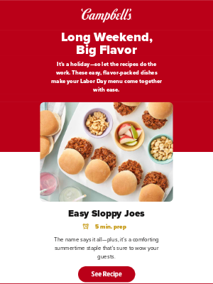 Campbell's Soup - Your Labor Day menu plan