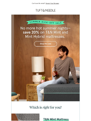 Tuft & Needle - Stay cool this summer with T&N