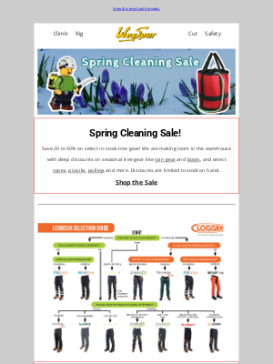 WesSpur Tree Equipment - Spring Cleaning Sale + Greenteeth, DMM, Yale