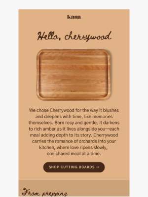 Kana Lifestyle - Introducing Cherrywood—it blushes, then glows ✨