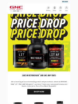 GNC - 🚨 PRICE DROP ALERT 🚨 Best-sellers—now for less!