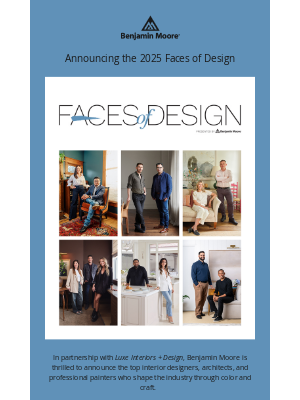 Benjamin Moore - Who Are the 2025 Faces of Design?