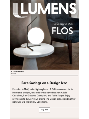 YLiving - Rare savings on FLOS.