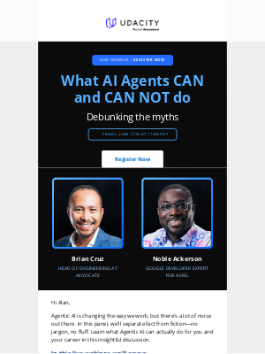 Udacity - 💡 AI Agents Webinar: Debunking the Myths