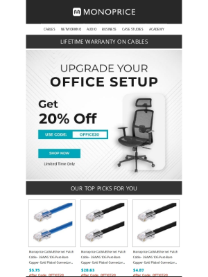 Monoprice - 📦 MORE DEALS ADDED (Hint: Networking Cables!)