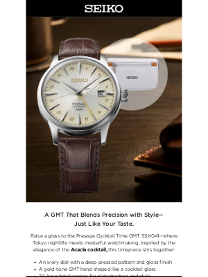 Seiko - A Timepiece Worth Toasting—Now With a Gift On Us