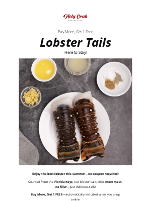 Holy Crab Delivery - 🦞Free Lobster Tails Await!