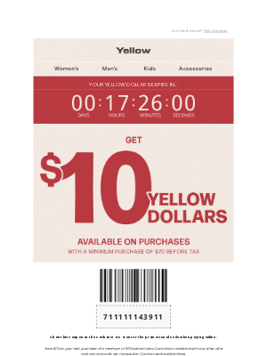 Yellow Shoes - ⏰ Your $10 YELLOW DOLLARS expire in just a few hours!