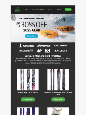 evo - Fresh Price Drops: Up to 30% Off 2025 Atomic, Salomon & More