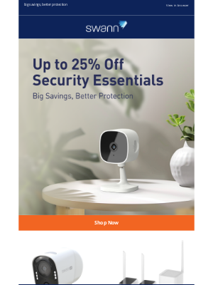 Swann Security - Protect What Matters Most: Save up to 25% on Security Essentials