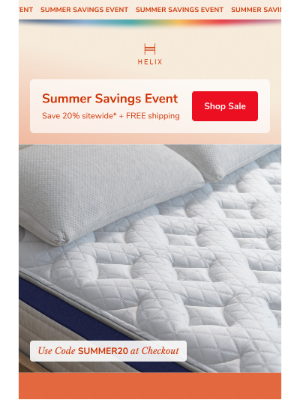 Helix Sleep - Your 20% discount is expiring