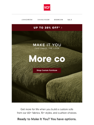 Value City Furniture - Get a sofa that's built different (because YOU designed it)