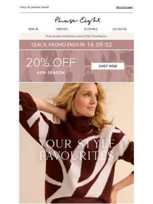 Phase Eight - 20% off new season ENDS TONIGHT
