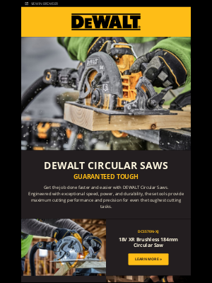 DeWalt (United Kingdom) - Get the perfect cut every time with DEWALT Circular Saws