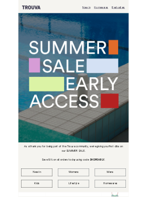 Trouva - You've got early access to our Summer Sale