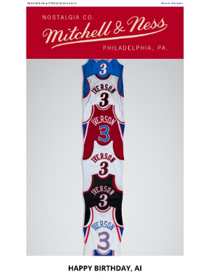 Mitchell & Ness Nostalgia Co - Happy 50th Birthday to The Answer.