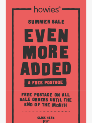 Howies (United Kingdom) - Summer Sale with Free Postage